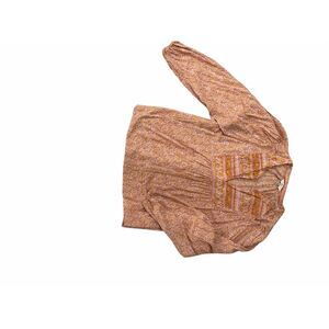 Lucky Brand Women's Size Medium White Bubble Hem Peasant Top Blouse Floral